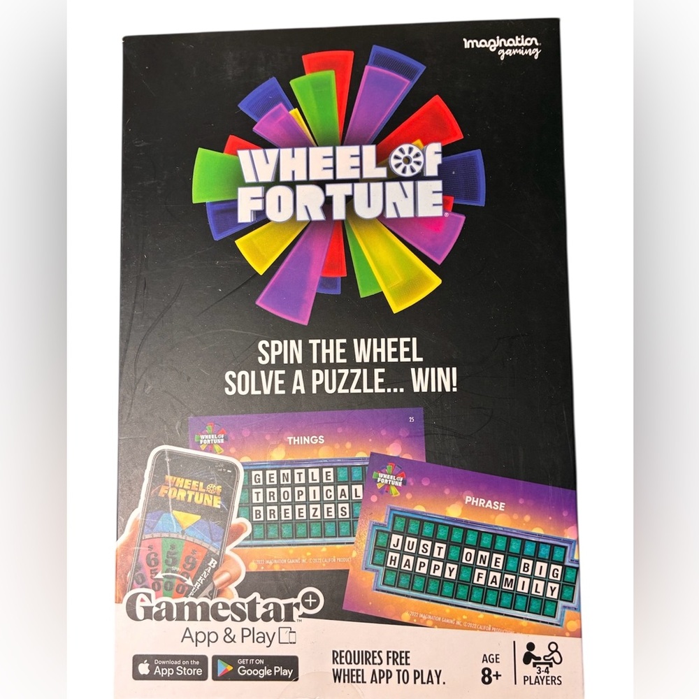 NEW ✨ Wheel of Fortune Board Game - App & Play Family Fun Night Edition!